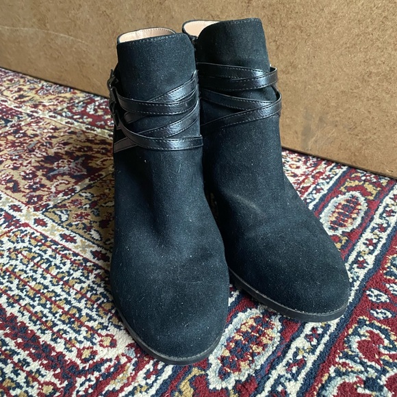Black Suede Booties - Picture 2 of 4
